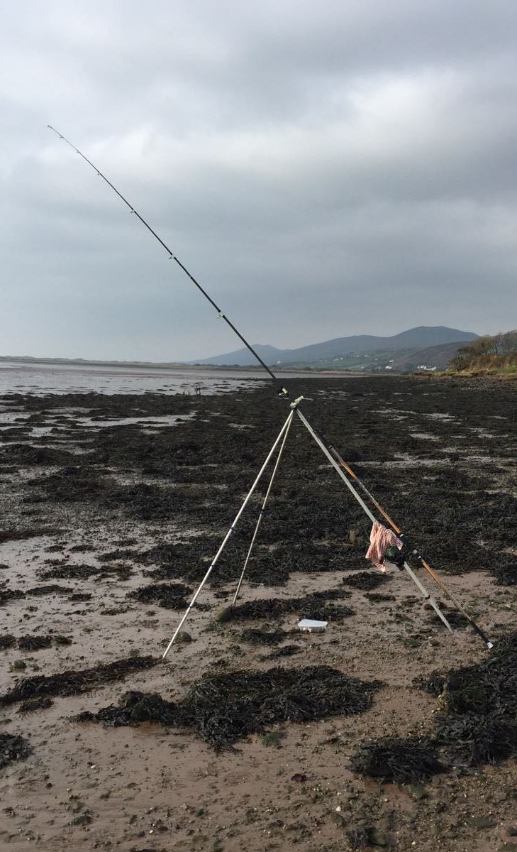 Beach Tripod Setup on Mud Flats